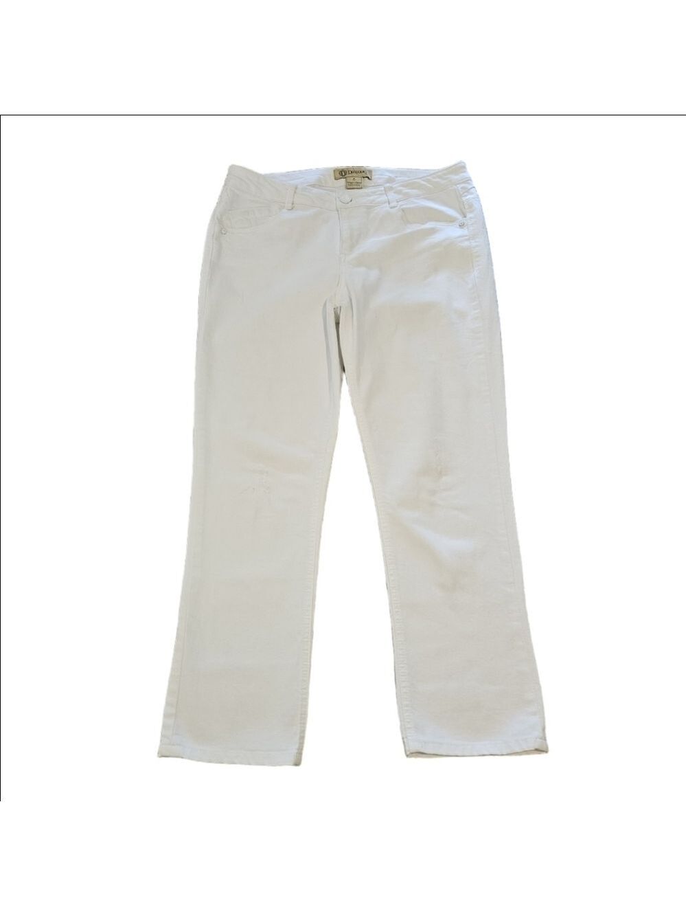 Democracy Women's White "Flex"-ellent Girlfriend Cropped Jeans, Size 6